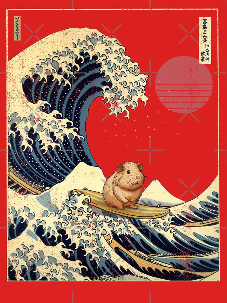 Guinea Pig Kanagawa Japanese Surfing Wave Classic T-Shirt