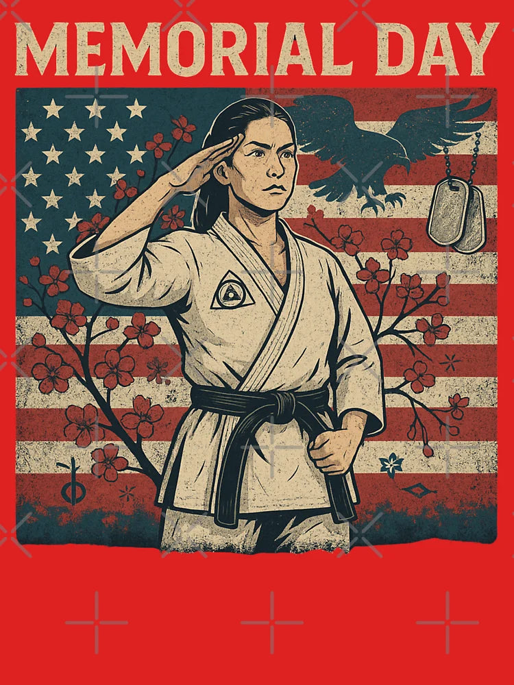 Memorial Day Martial Arts, Vintage Flag Karate Black Belt Classic T-Shirt