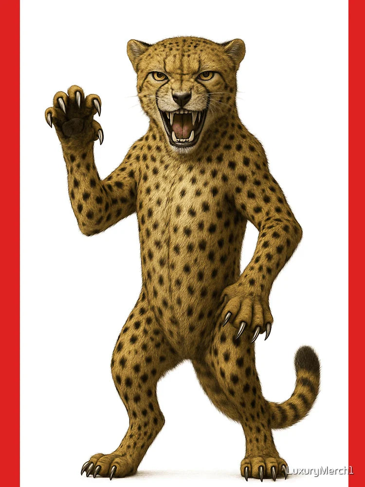 Fierce Anthropomorphic Cheetah in Combat Stance Classic T-Shirt