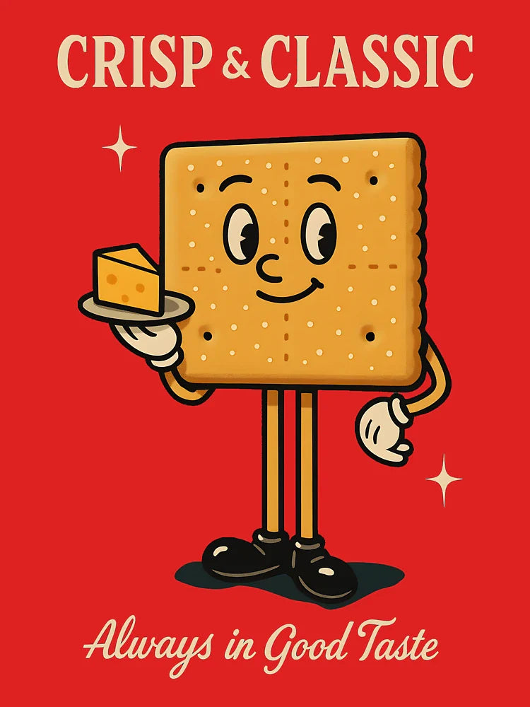 Rubber Hose Cracker Cartoon â€“ Crisp & Classic Cheese Snack Classic T-Shirt