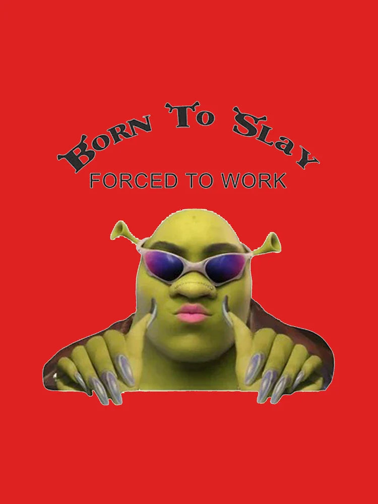 Born To Slay Forced To Work Funny Classic T-Shirt