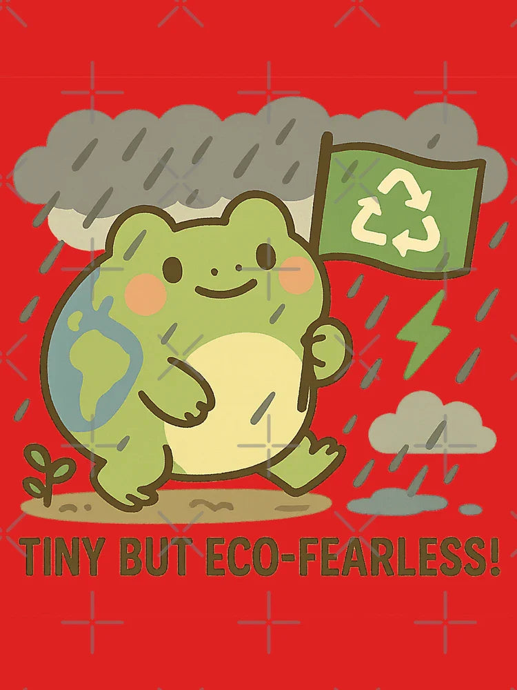 Earth Frog Sticker Eco Activist Brave Cute Art Classic T-Shirt