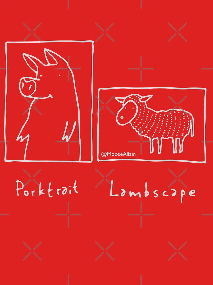 Porktrait - Pale print for dark t-shirts Classic T-Shirt