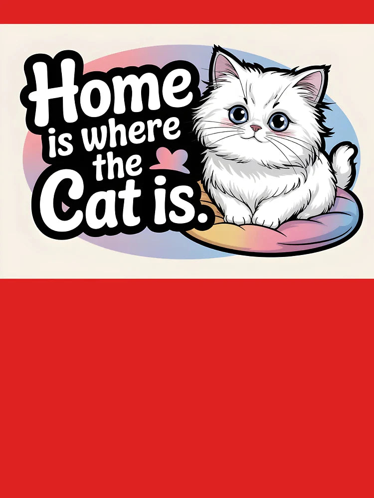 Cat - Home is where the cat is. Classic T-Shirt