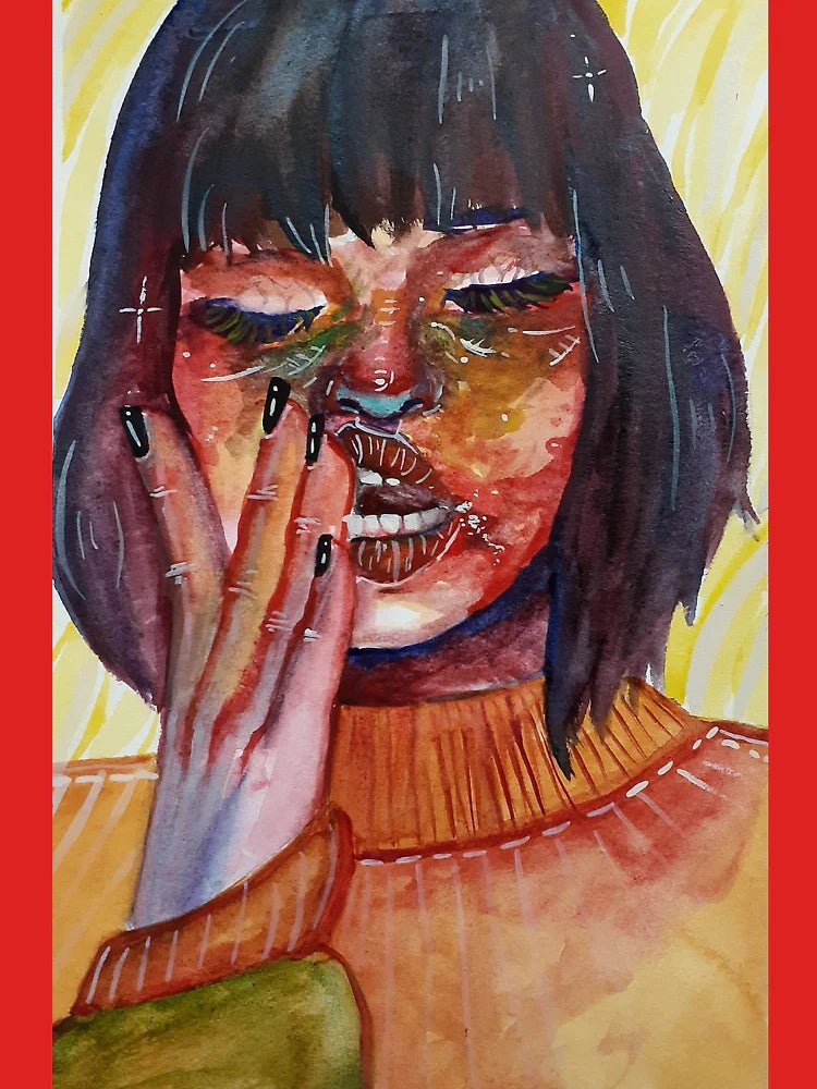Maximalist Portrait Watercolor Classic T-Shirt