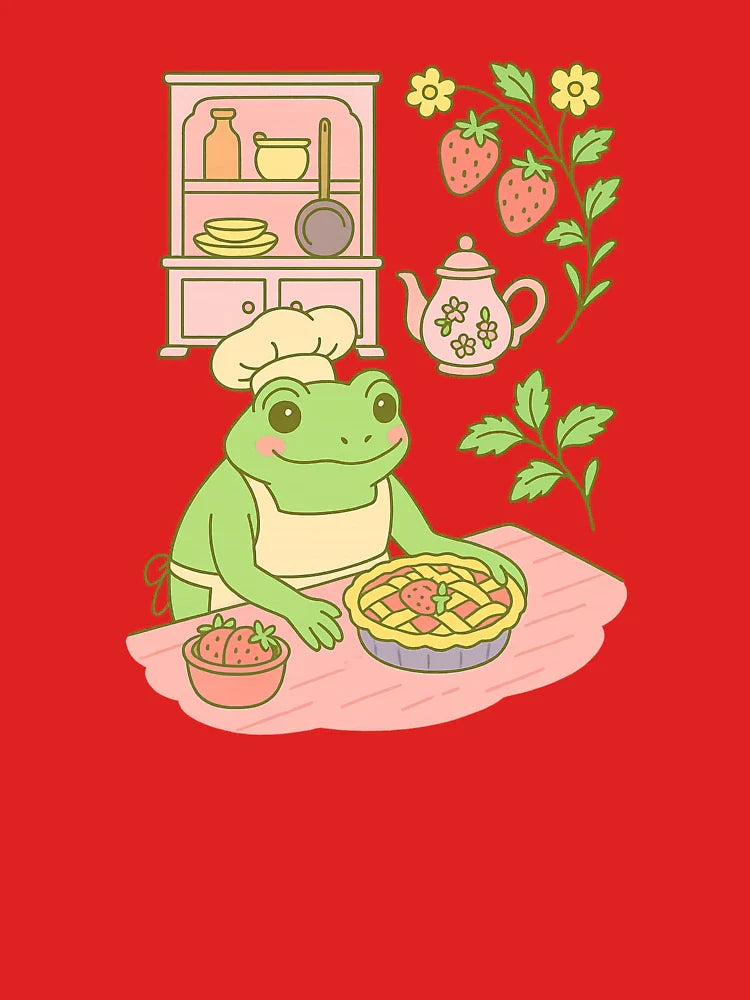 Strawberry Pie Baking Frog Classic T-Shirt