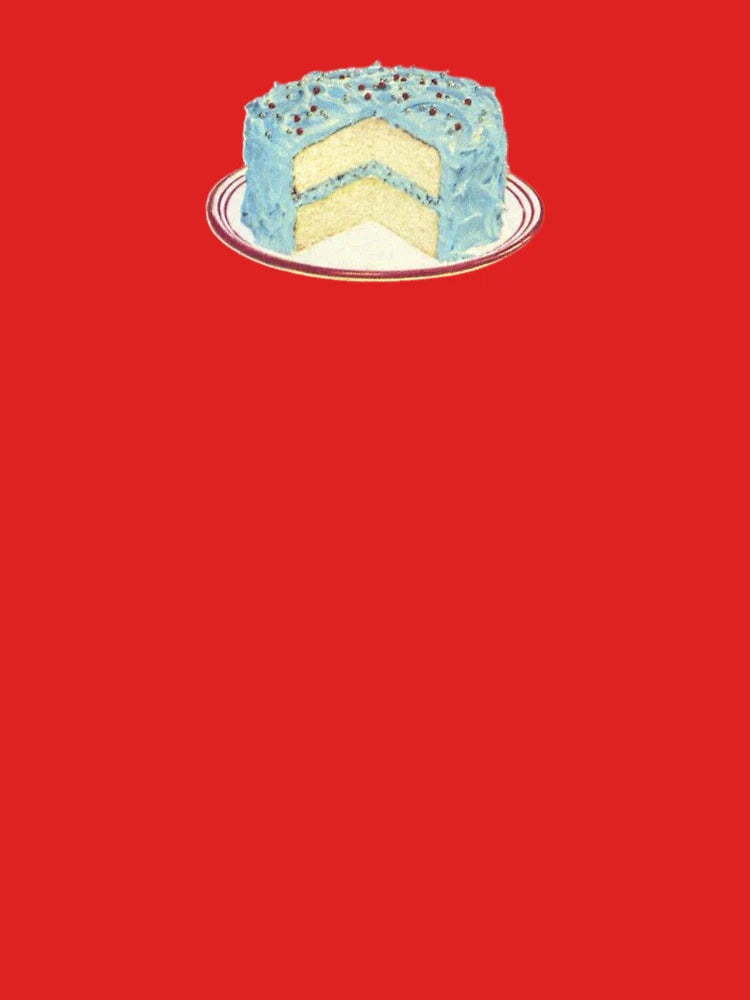 Blue Retro Cake Illustration Classic T-Shirt