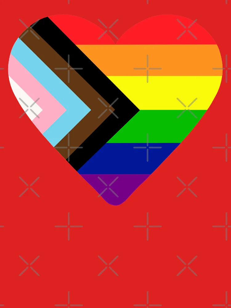 Progress Pride Flag Heart Classic T-Shirt