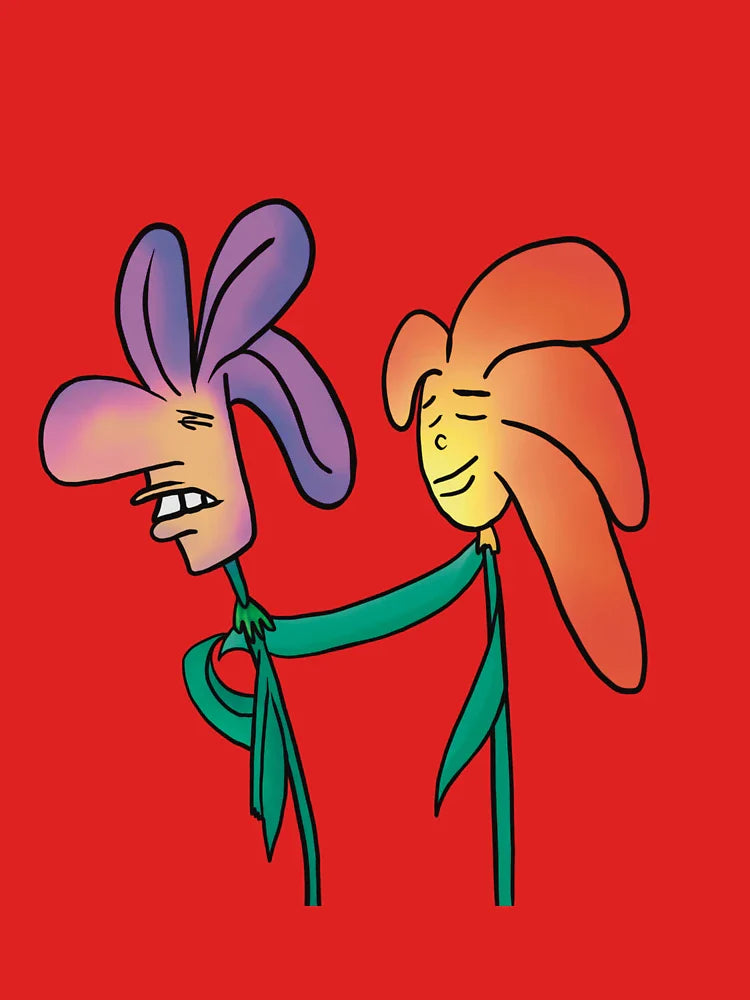 couple of flowers: supporting girl and sad boy Classic T-Shirt