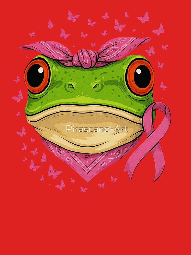 Frog Breast Cancer Awareness, Pink Ribbon Cancer Classic T-Shirt