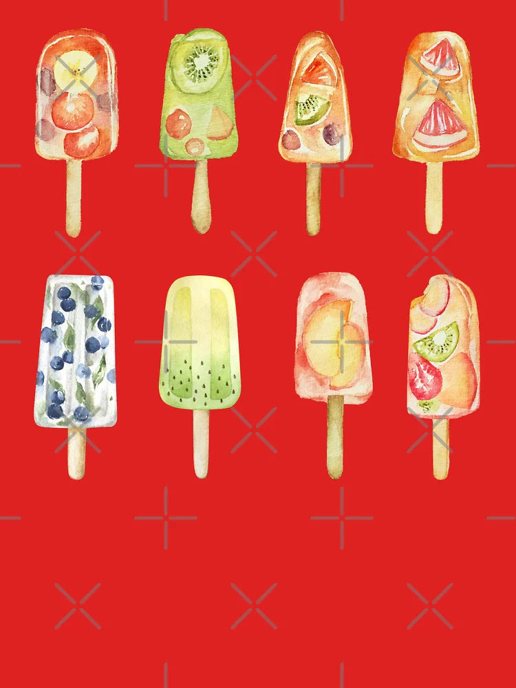 Fruity Popsicles Collage Classic T-Shirt