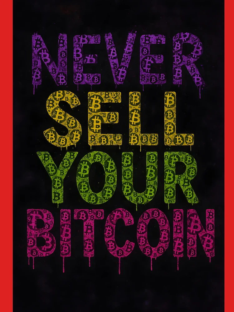 Never Sell Your Bitcoin – Bitcoin Symbol Drip Graffiti Classic T-Shirt