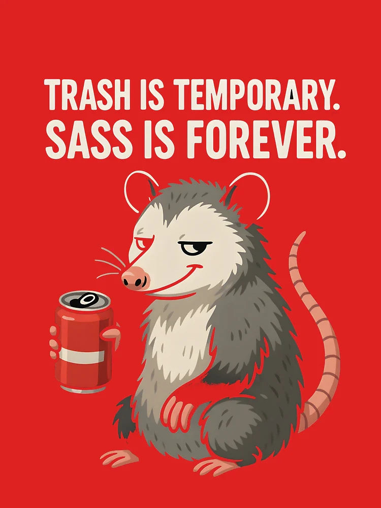 Sassy Opossum Trash Is Temporary Classic T-Shirt