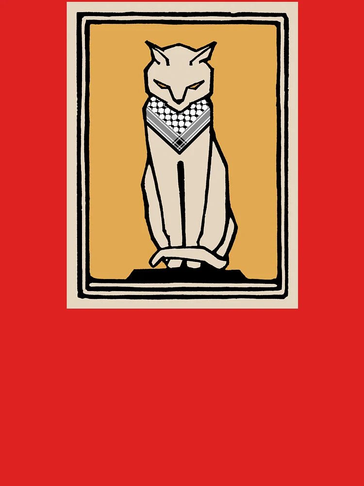 Cat Wearing Keffiyeh - Vintage Julie de Graag Classic T-Shirt