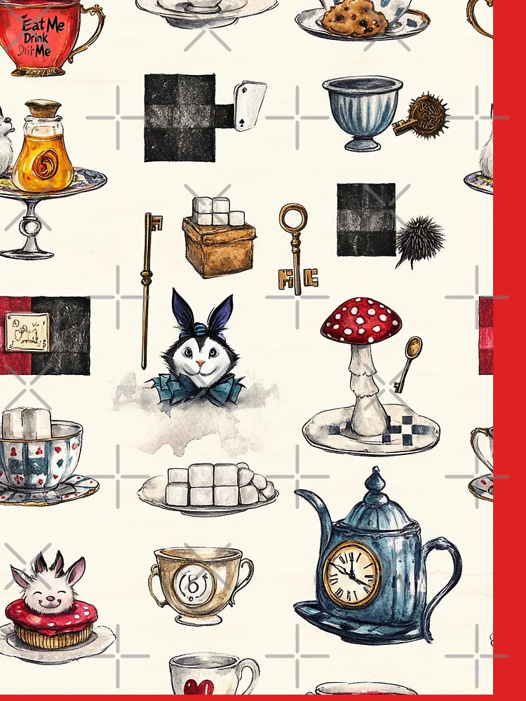 Odd Creatures Gather Where Teapots Spill Dreams Classic T-Shirt