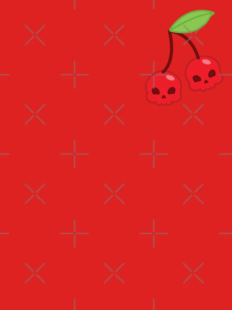 Cute Skull Cherries – Kawaii Gothic Fruit Art Classic T-Shirt