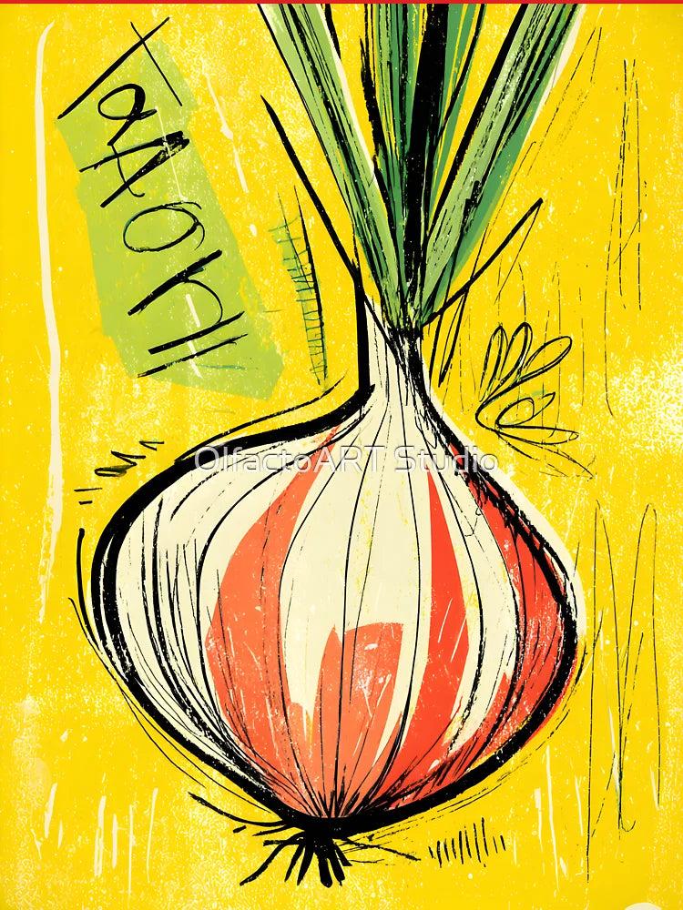 Spice Up Your Kitchen Walls - Playful Onion Art Bursting with Color Abstract Culinary Art Classic T-Shirt
