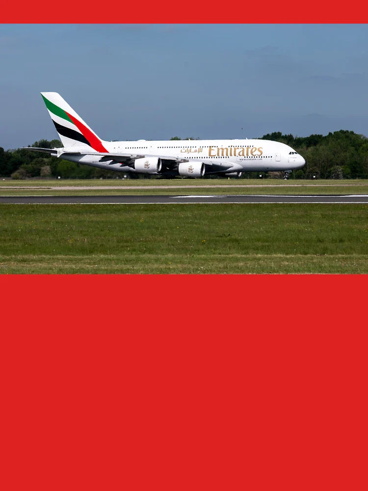 MAN to DXB Emirates Airbus A380-861 Classic T-Shirt