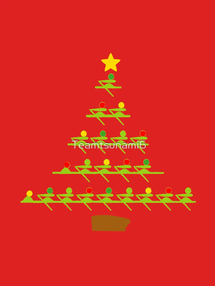 Rowing Holiday Tree Classic T-Shirt