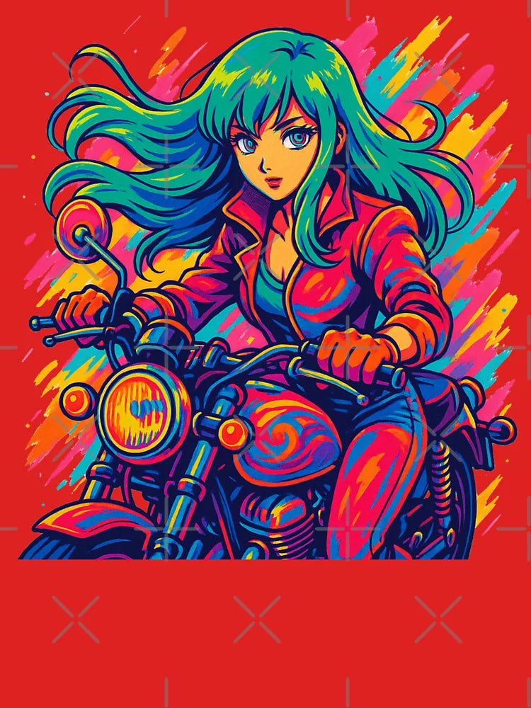 Neon Dream Anime Biker Classic T-Shirt