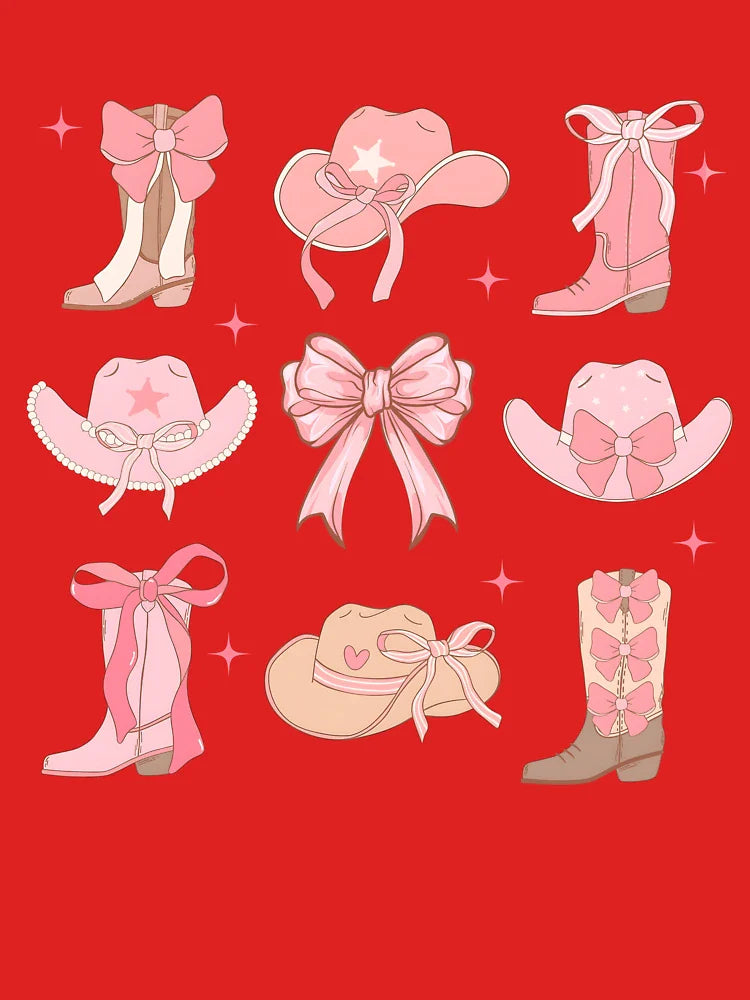 Pink Bow Cowgirl Birthday Rodeo Western Country Girl Classic T-Shirt