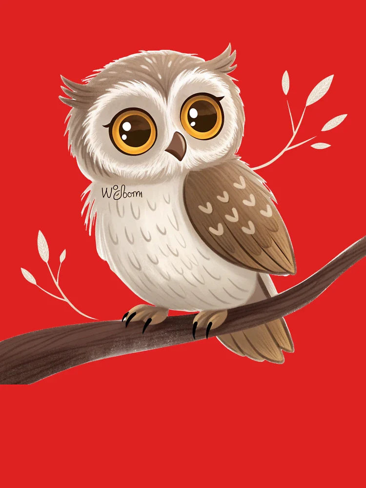 Wisdom in Feathers – Adorable Owl Illustration Classic T-Shirt
