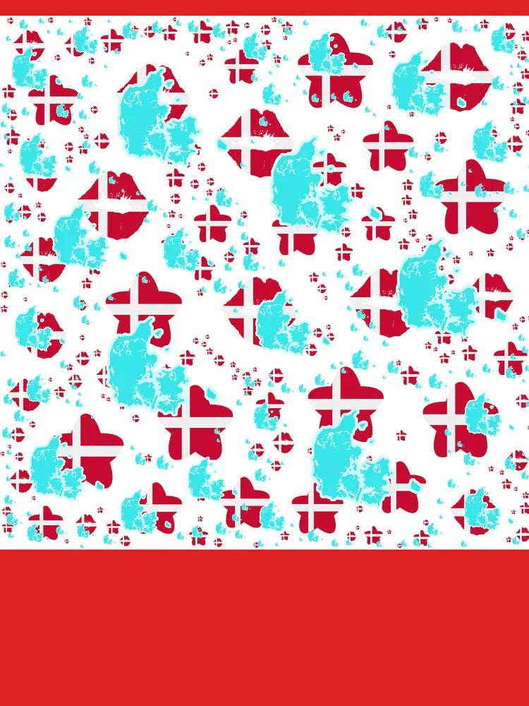 Denmark Montage With Country Shape Stars And Flag Overlays | Danemark Montage Avec Couvertures Pays Etoiles Et Drapeaux | Dinamarca Montaje con sobreimpresiones de bandera y estrellas de paÃ­ses Classic T-Shirt