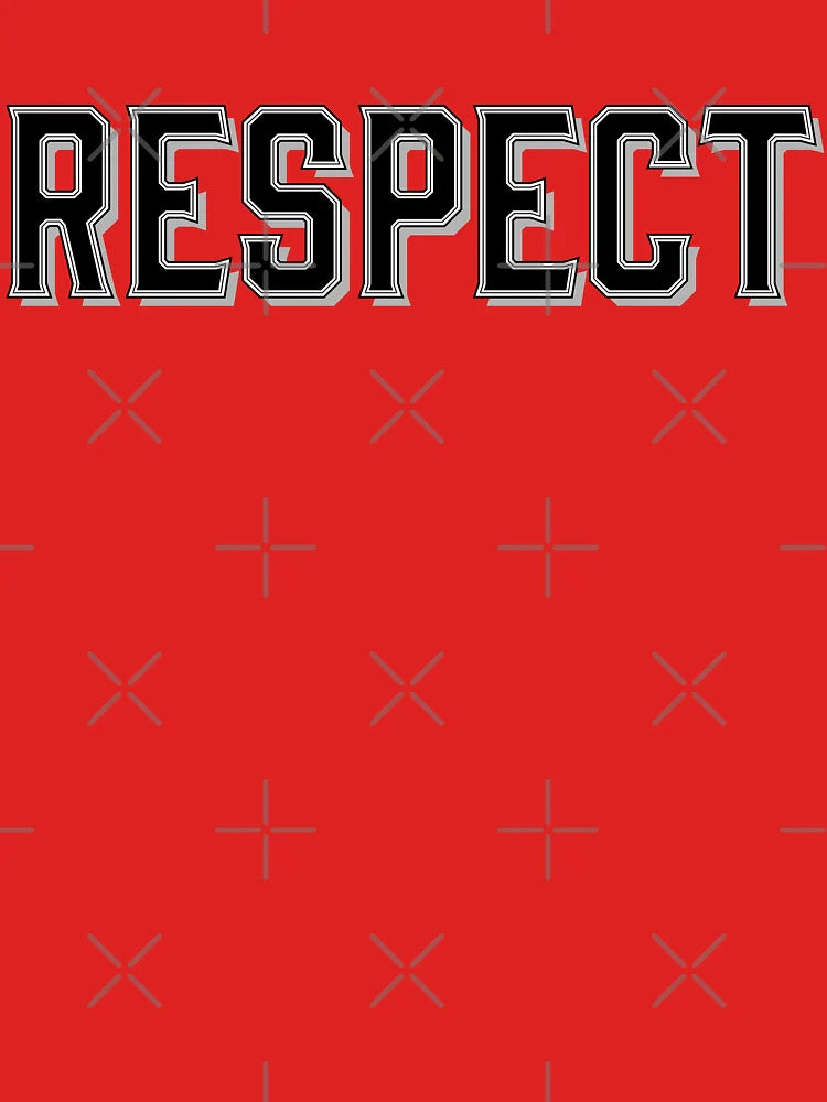 RESPECT â€“ Timeless black and white typography with edge Classic T-Shirt