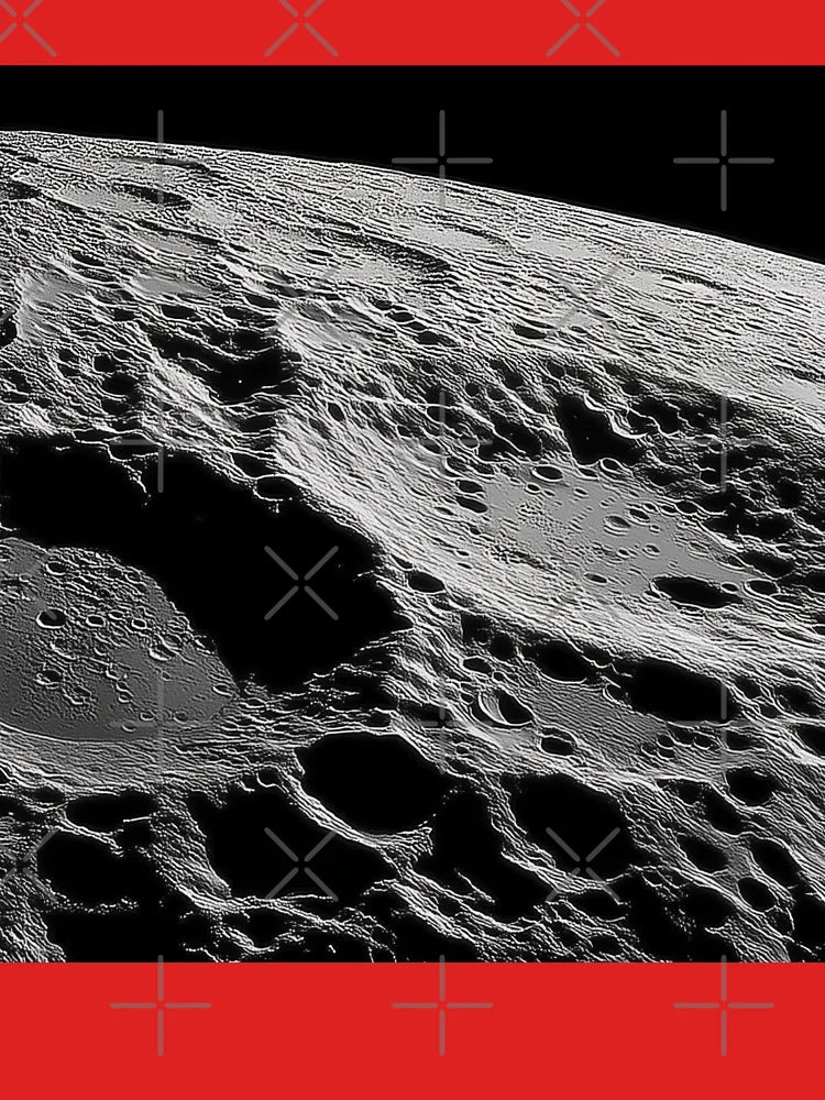 Detailed Moon Surface Craters & Shadows Classic T-Shirt