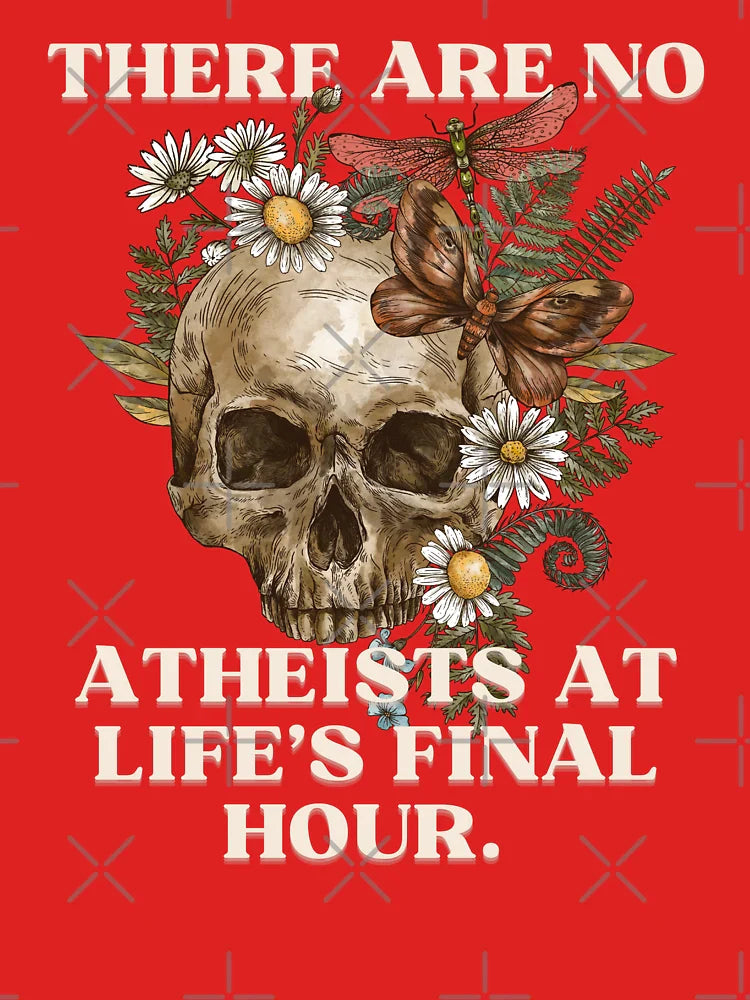 No Atheist At Life's Final Hour Vintage Botanical Floral Classic T-Shirt