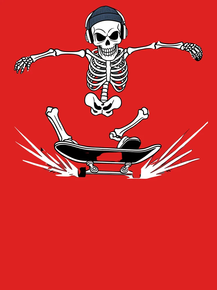 Skater Skeleton with Beanie Street Vibes Classic T-Shirt