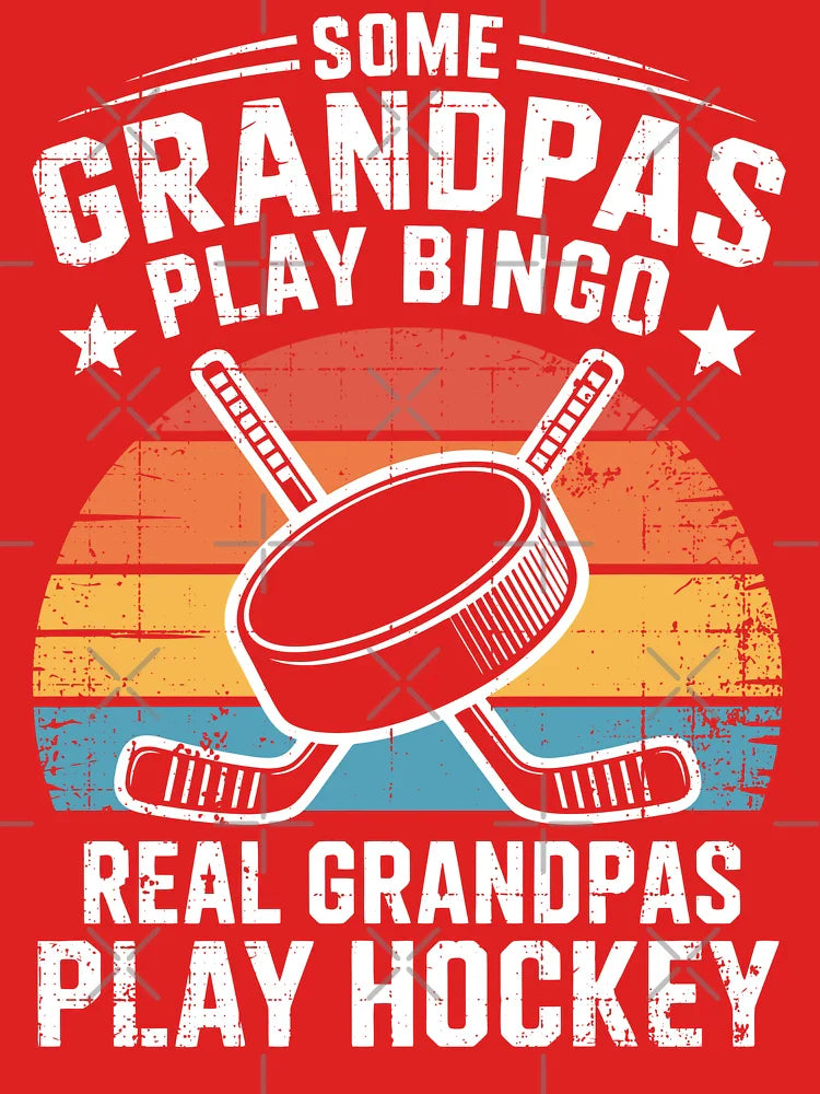 Some Grandpas Play Bingo Real Grandpas Play Hockey Classic T-Shirt