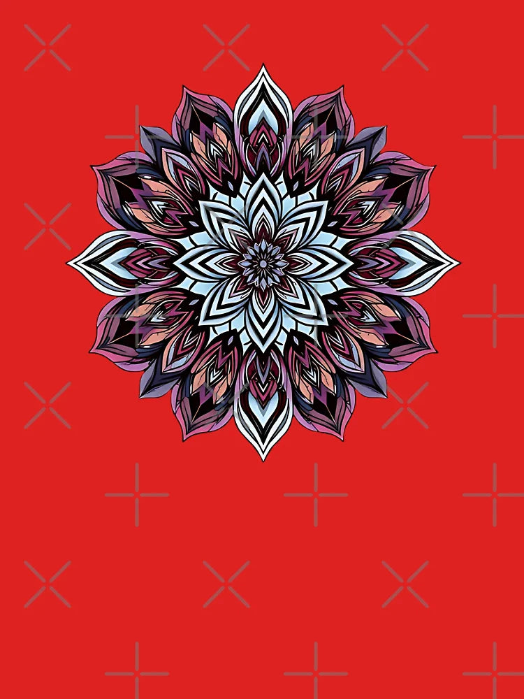 "Floral Mandala Art Print | Boho Wall Decor for Mindfulness & Meditation | Intricate Botanical Design" Classic T-Shirt