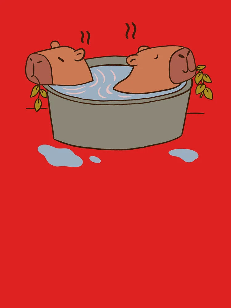 Capybaras taking a relaxing bath Classic T-Shirt