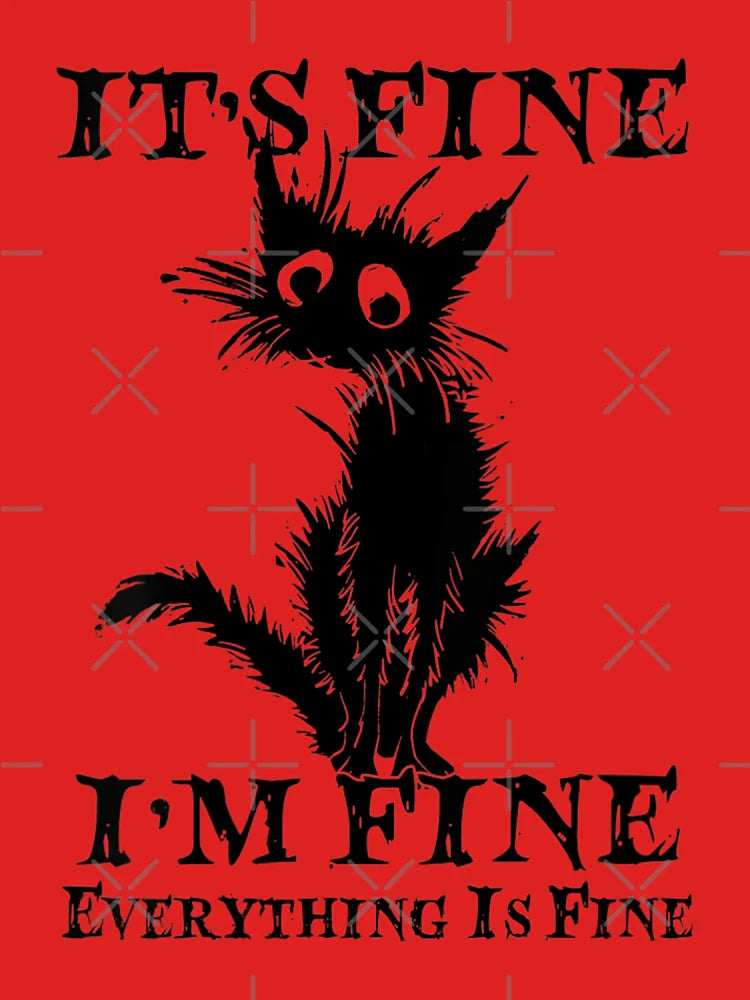 Womens It's Fine I'm Fine Everything Is Fine Funny Classic T-Shirt