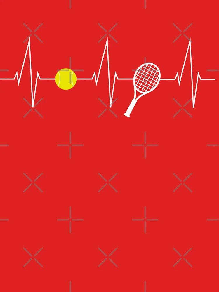 Tennis - tennis racket - tennis ball heartbeat heart rate - I love tennis Classic T-Shirt