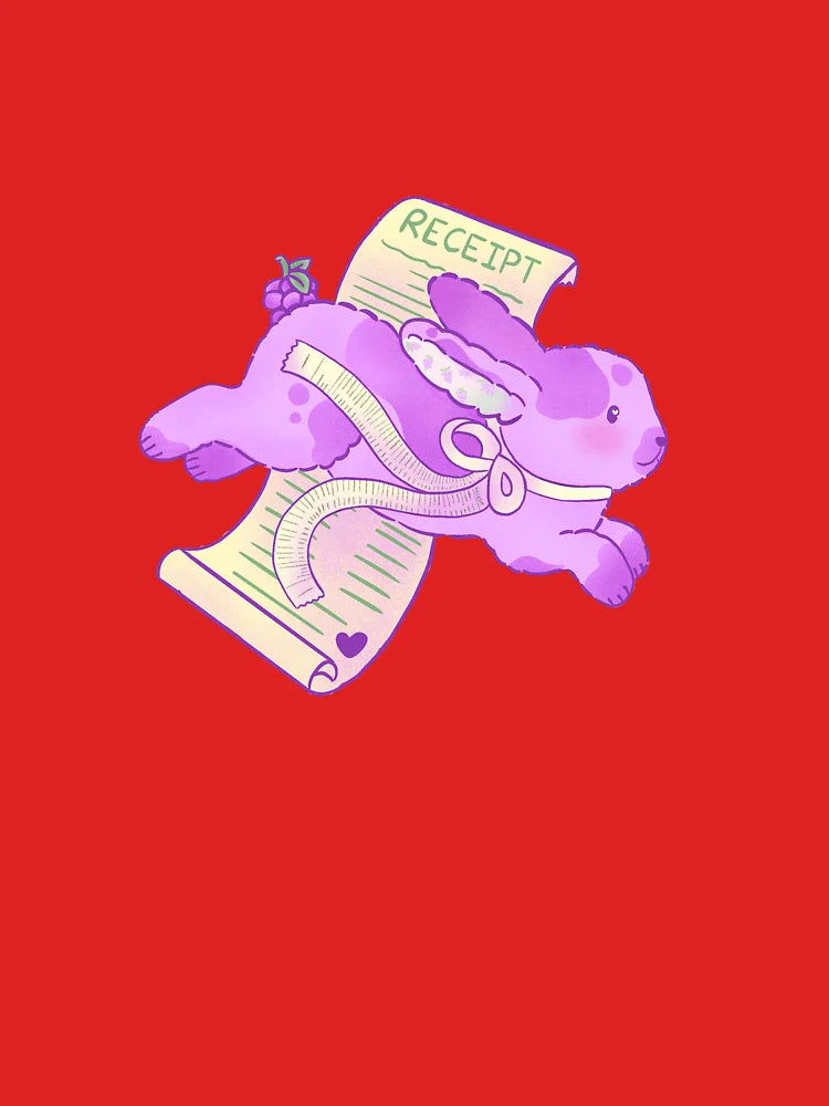 Grape Bunny Receipt – Cute Kawaii Animal Design Classic T-Shirt