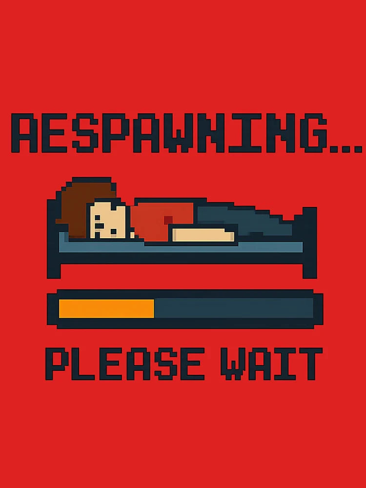 Respawning… Please Wait – Funny Pixel Art Gamer  Classic T-Shirt