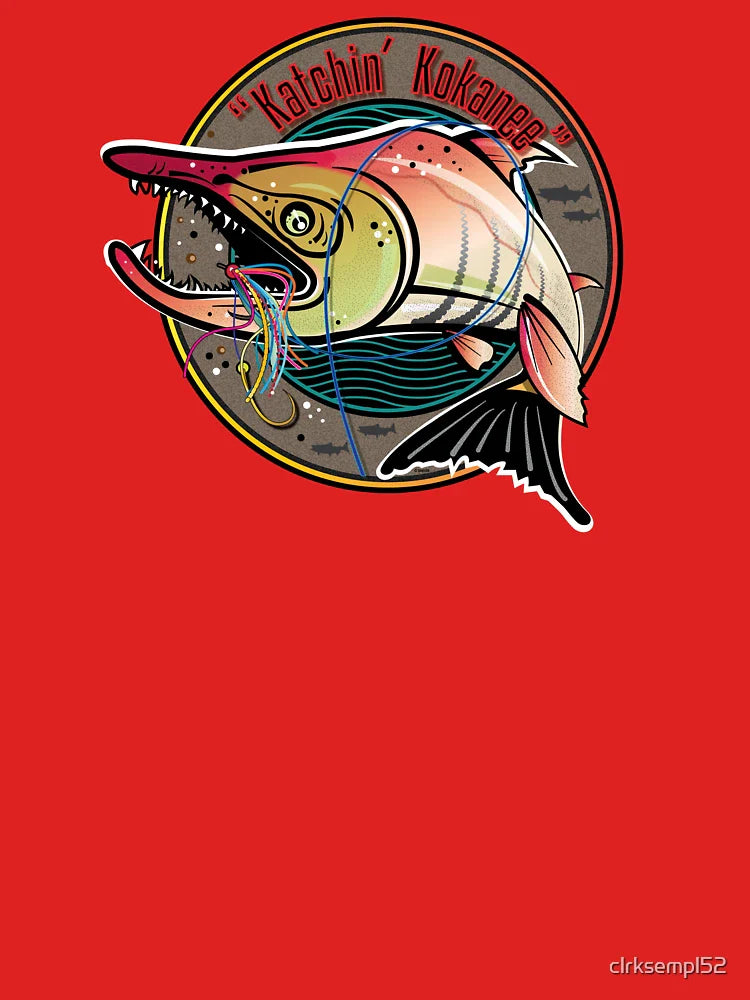 Katchin' Kokanee Fishing Art  Classic T-Shirt