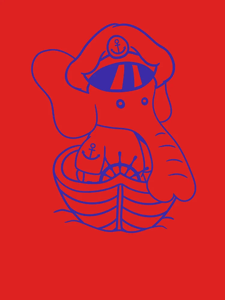 Funny Little Elephant Boat Captain Cute Sweet Ship Classic T-Shirt