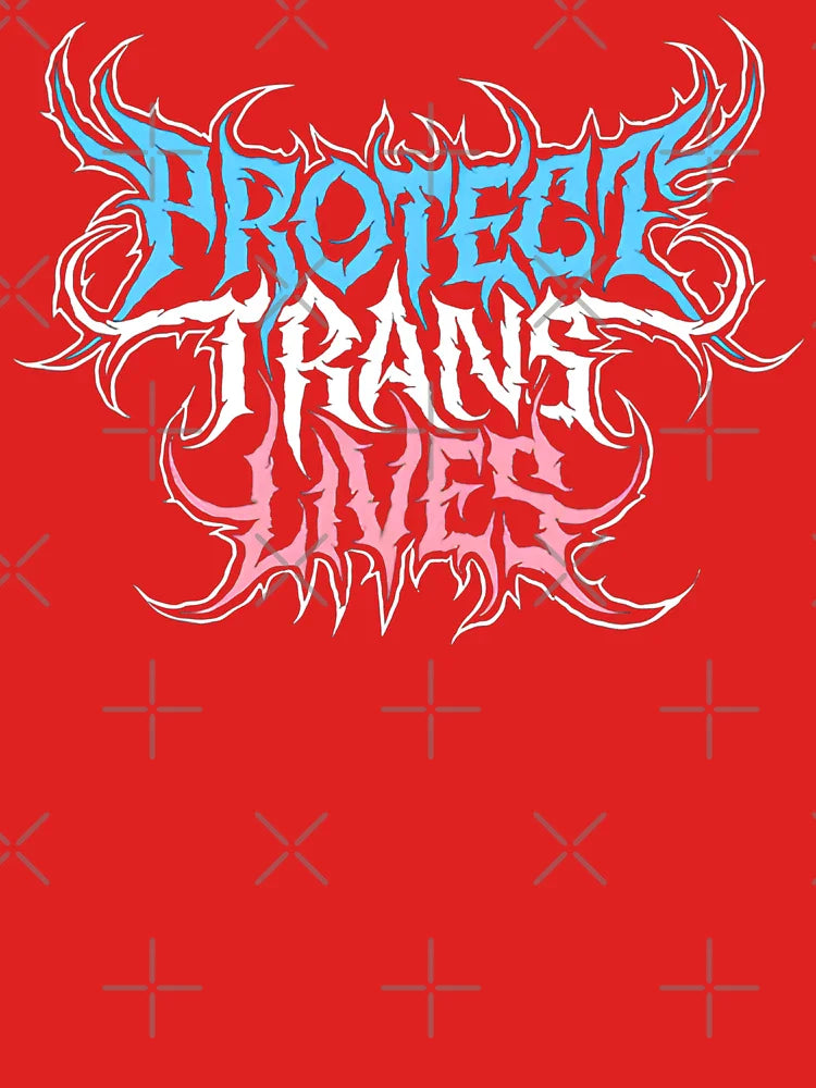 Protect Trans Lives Death Metal Logo Classic T-Shirt