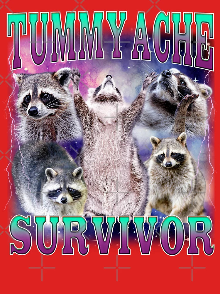 Tummy Ache Survivor Raccoon Meme Classic T-Shirt