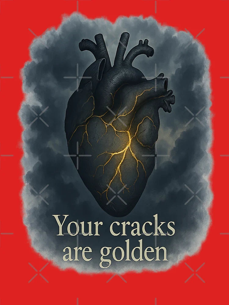 Your Cracks Are Golden – Kintsugi Heart Healing Art Classic T-Shirt