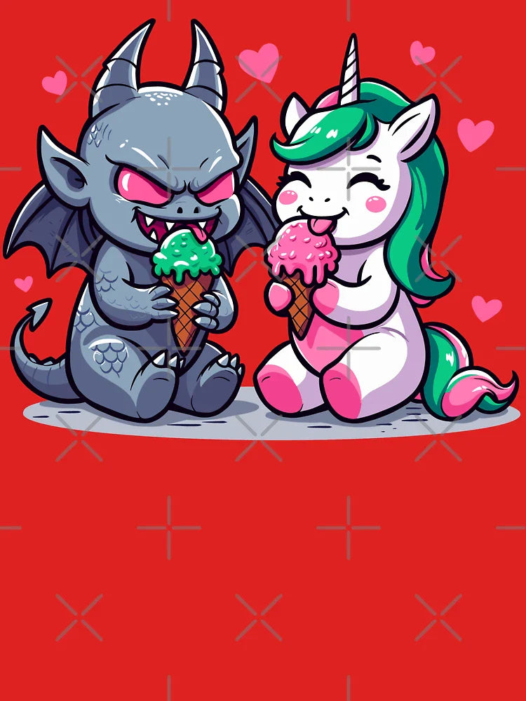 Gargoyle and Unicorn Best Friends Classic T-Shirt