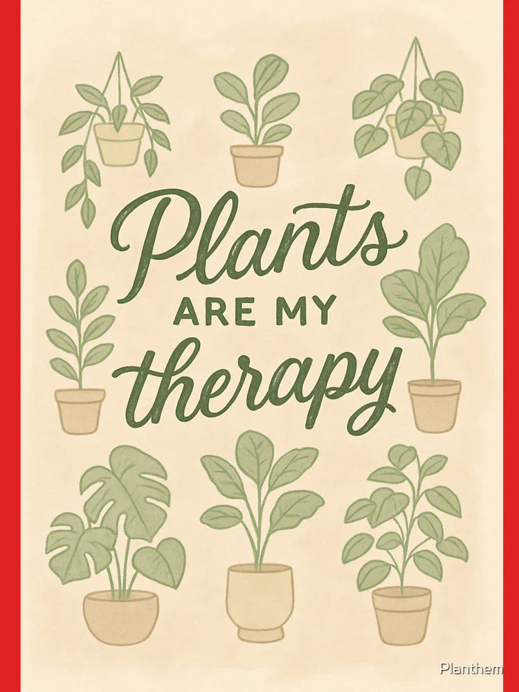 Plants Are My Therapy – Cozy Botanical Quote Design Classic T-Shirt