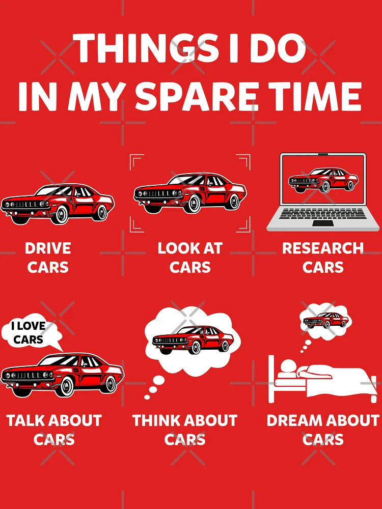 Things I Do In My Spare Time Funny Cars Enthusiast Classic Car Lover Classic T-Shirt