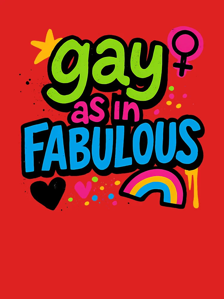 Gay as in Fabulous – Neon Pride Art Classic T-Shirt