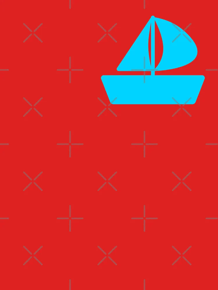 Blue boat with sails pattern Classic T-Shirt
