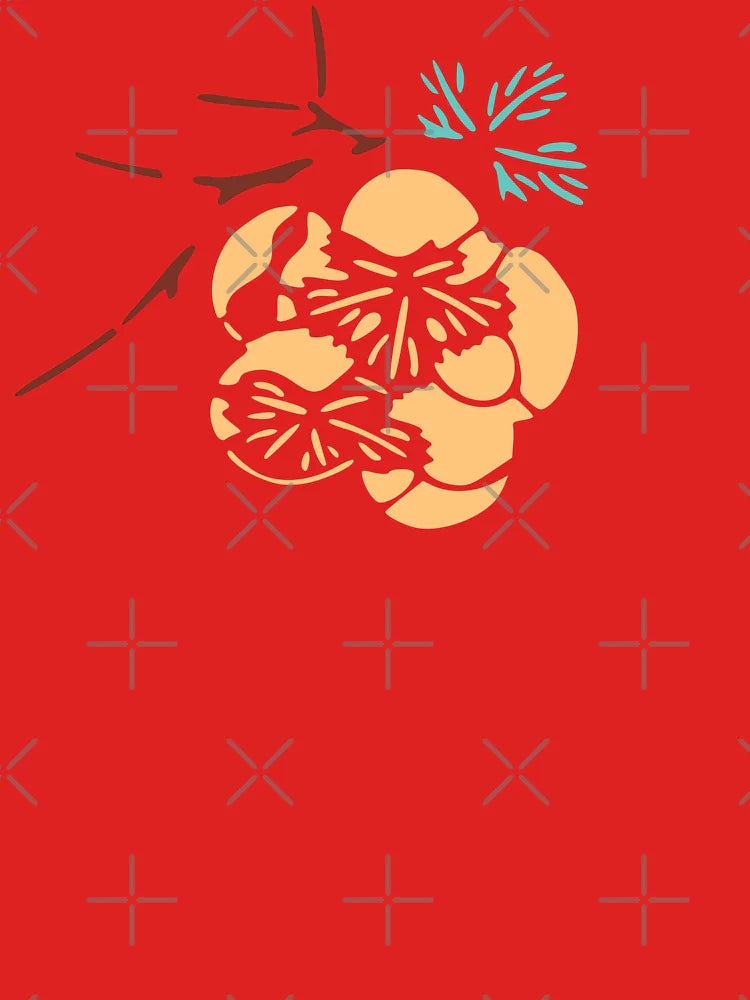 Japanese plum blossoms 梅の花 - seamless vintage pattern Classic T-Shirt