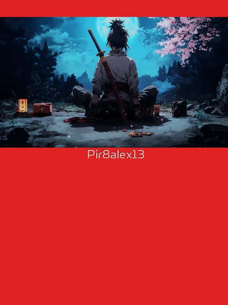 Samurai under the moonlight Classic T-Shirt